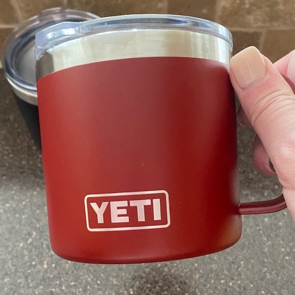 YETI Burgundy and Black Stackable Mugs - Picture 3 of 8